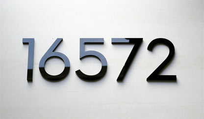 Modern House Numbers - Black (Acrylic), Acrylic Letters for Wall