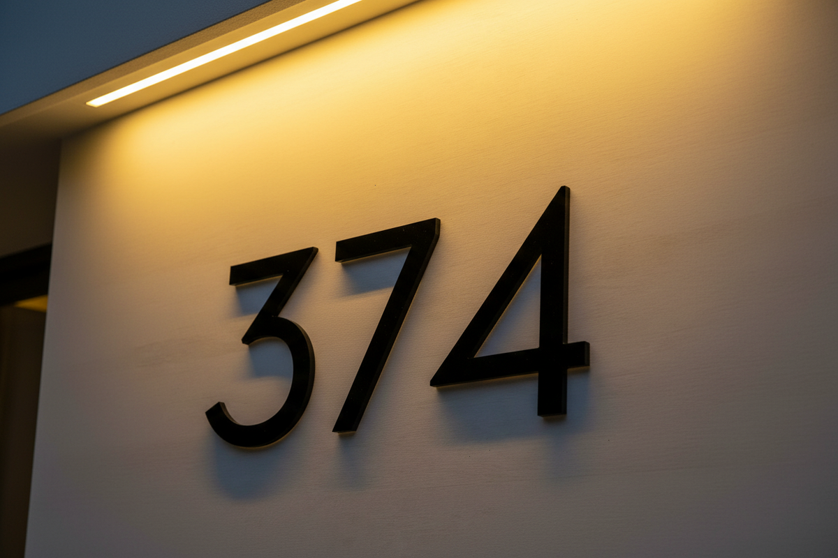 Modern House Numbers - Black (Acrylic), Acrylic Letters for Wall