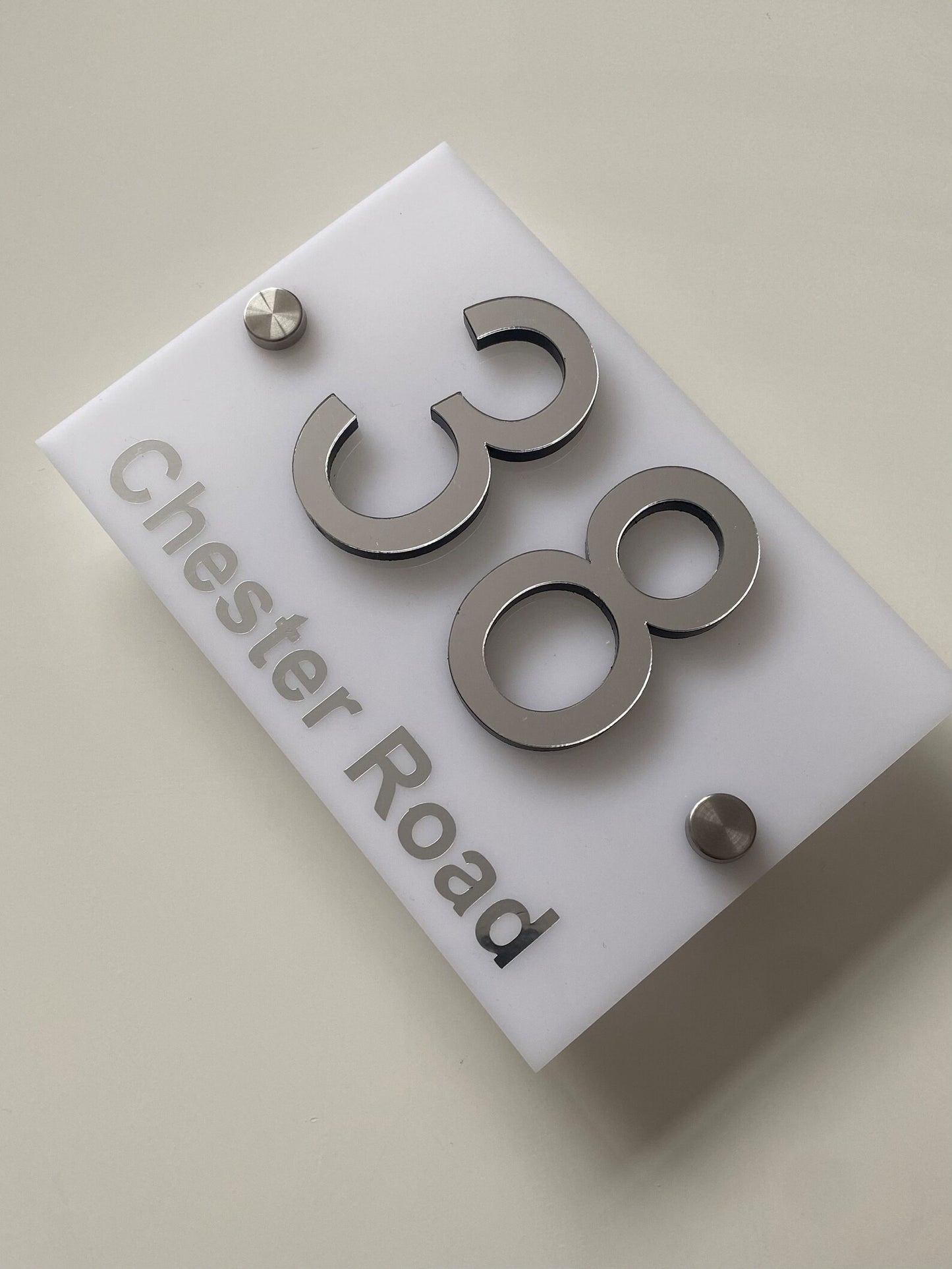 Elegant Numbers - Number Plate with Name | Premium Name Plate For Home and Office