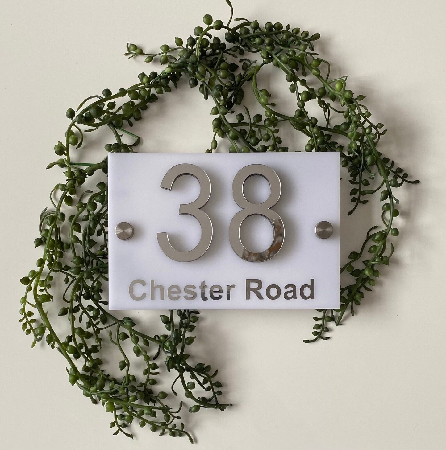 Elegant Numbers - Number Plate with Name | Premium Name Plate For Home and Office