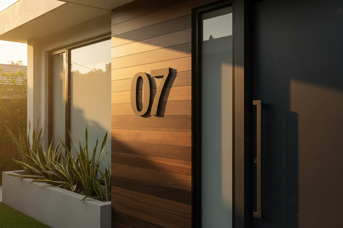 Modern House Numbers - Black (Acrylic), Acrylic Letters for Wall