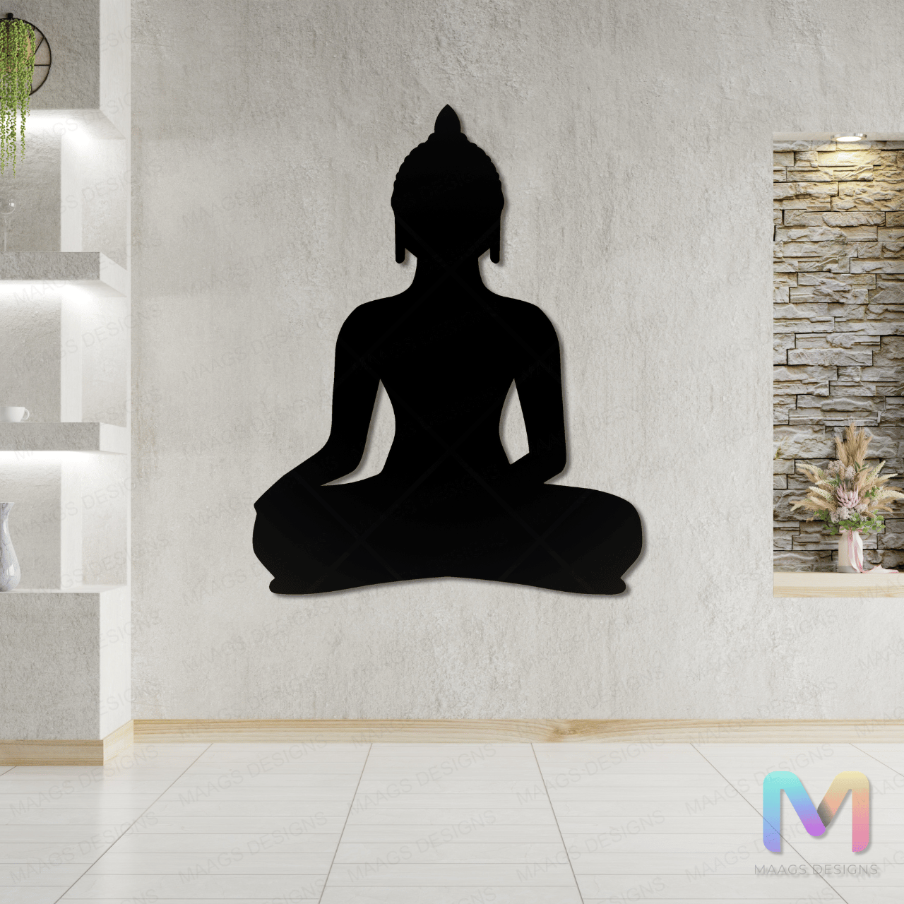 Midnight Monk - Buddha - Premium Wall Hanging