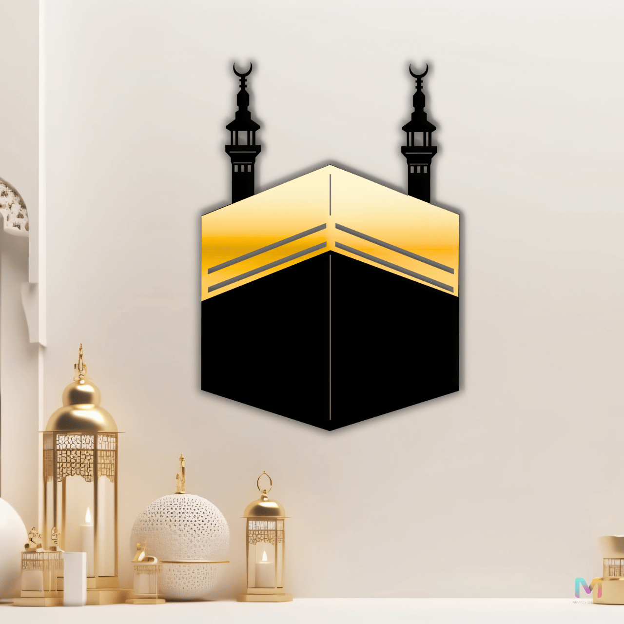 Kaaba - Midnight Gloss - Islamic Wall Decor | Acrylic Wall Decor