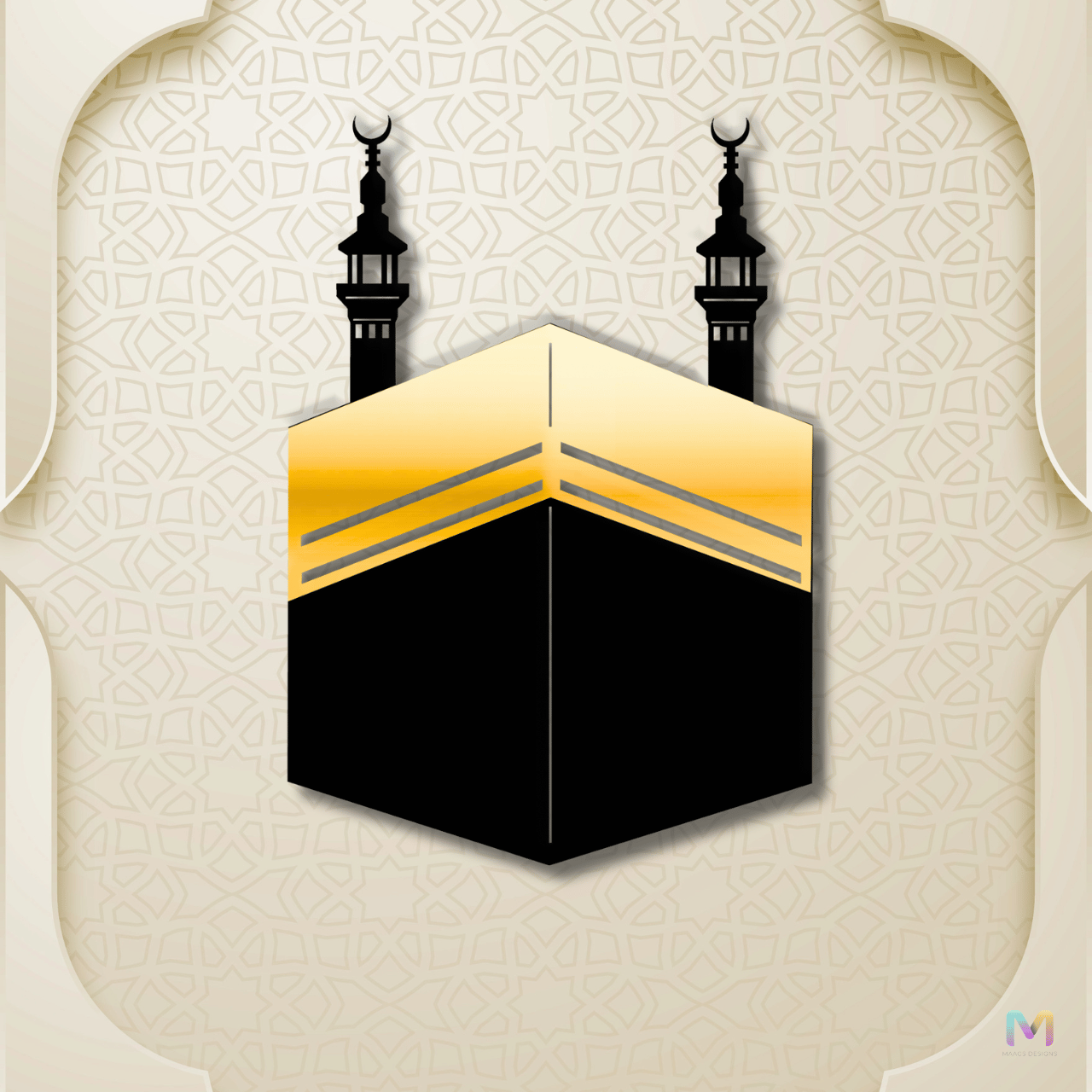 Kaaba - Midnight Gloss - Islamic Wall Decor | Acrylic Wall Decor