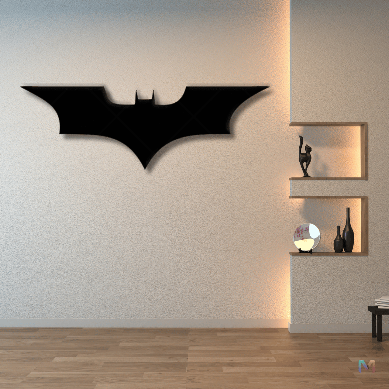 Midnight Vigil - Batman Symbol Wall Decor (Acrylic) | Superhero Wall Decor