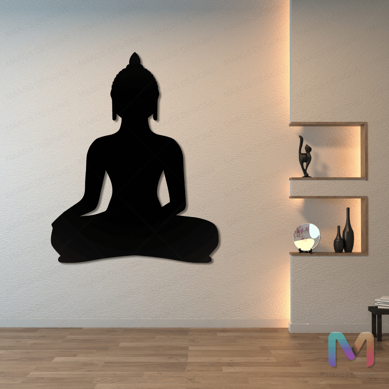 Midnight Monk - Buddha - Premium Wall Hanging