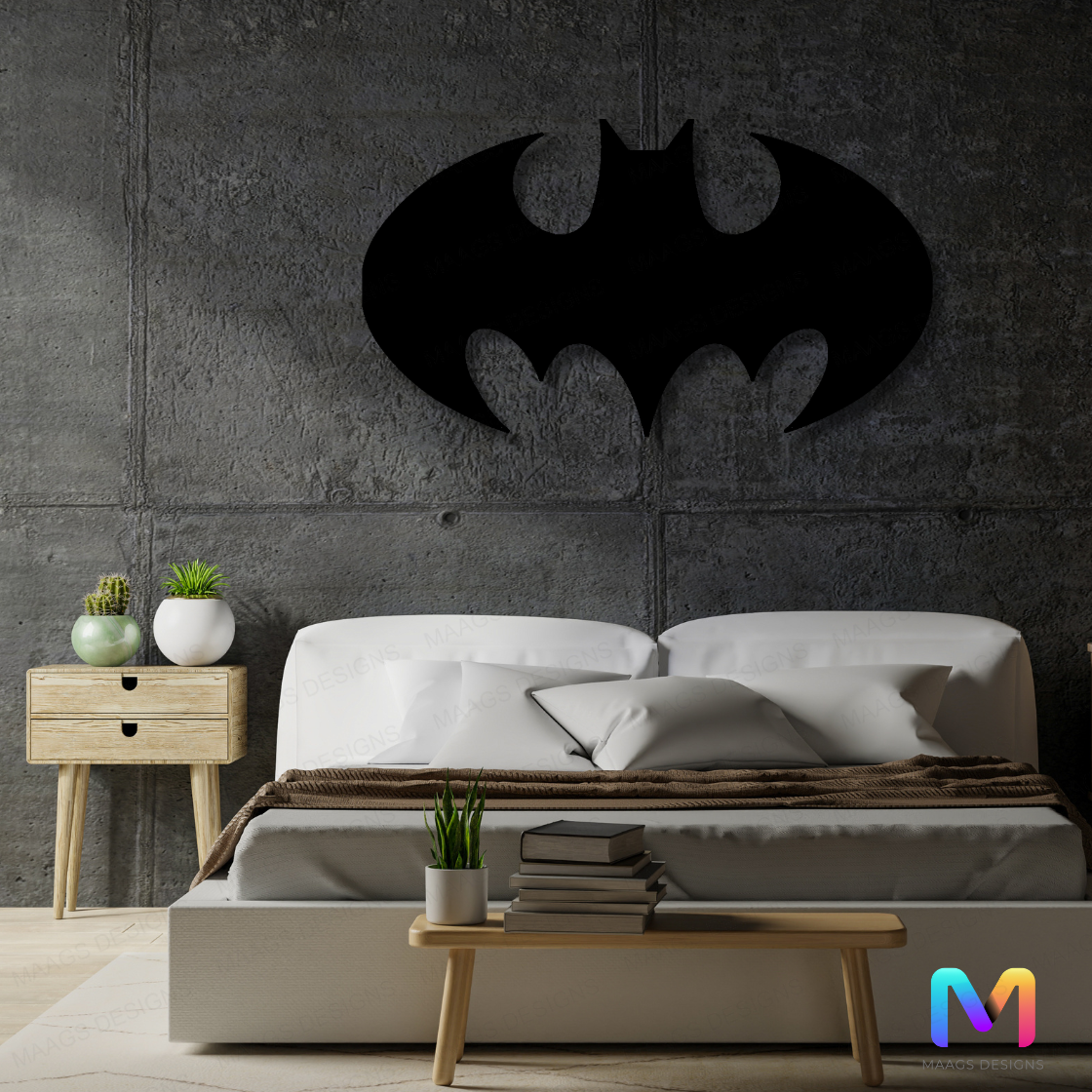 Midnight Vigil II - Batman Symbol Wall Decor (Acrylic) | Superhero Wall Decor