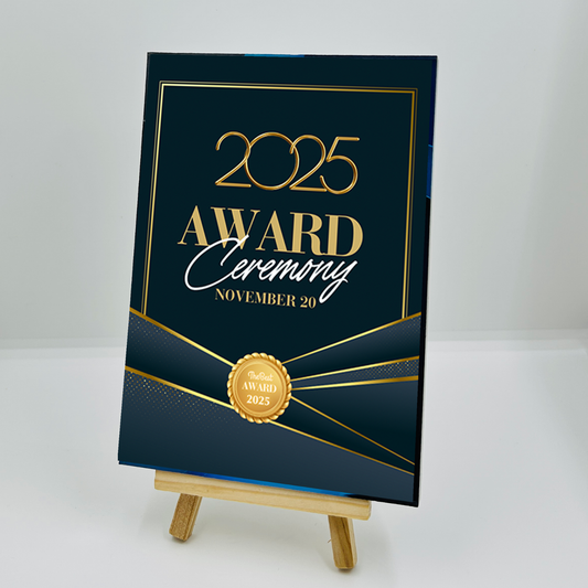 Acrylic Award Block, Certificate Block, Personalized Employee Appreciation