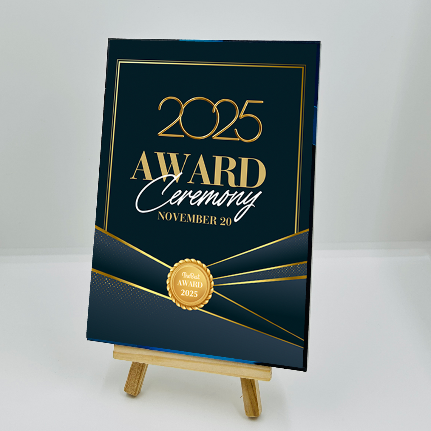 Acrylic Award Block, Certificate Block, Personalized Employee Appreciation