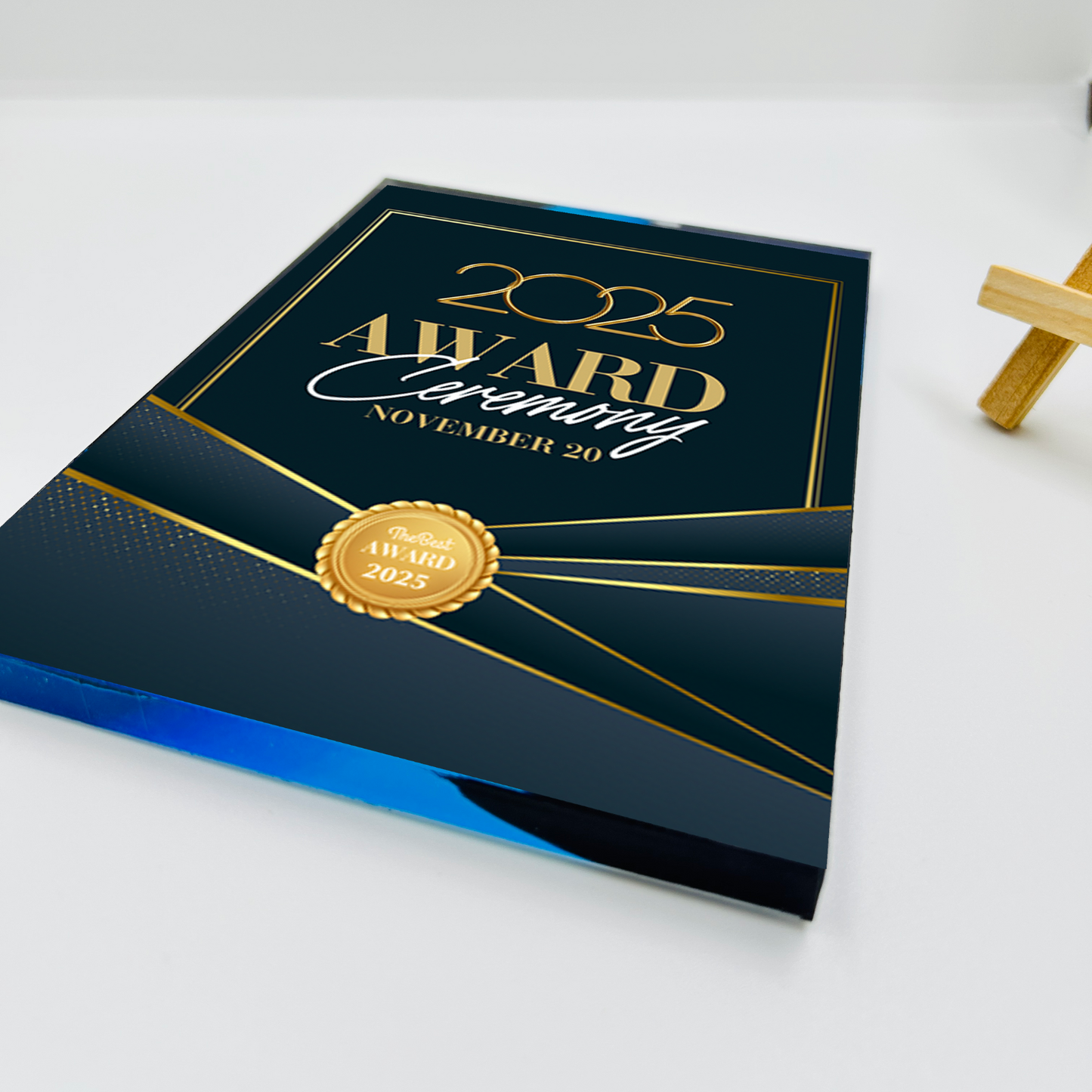 Acrylic Award Block, Certificate Block, Personalized Employee Appreciation