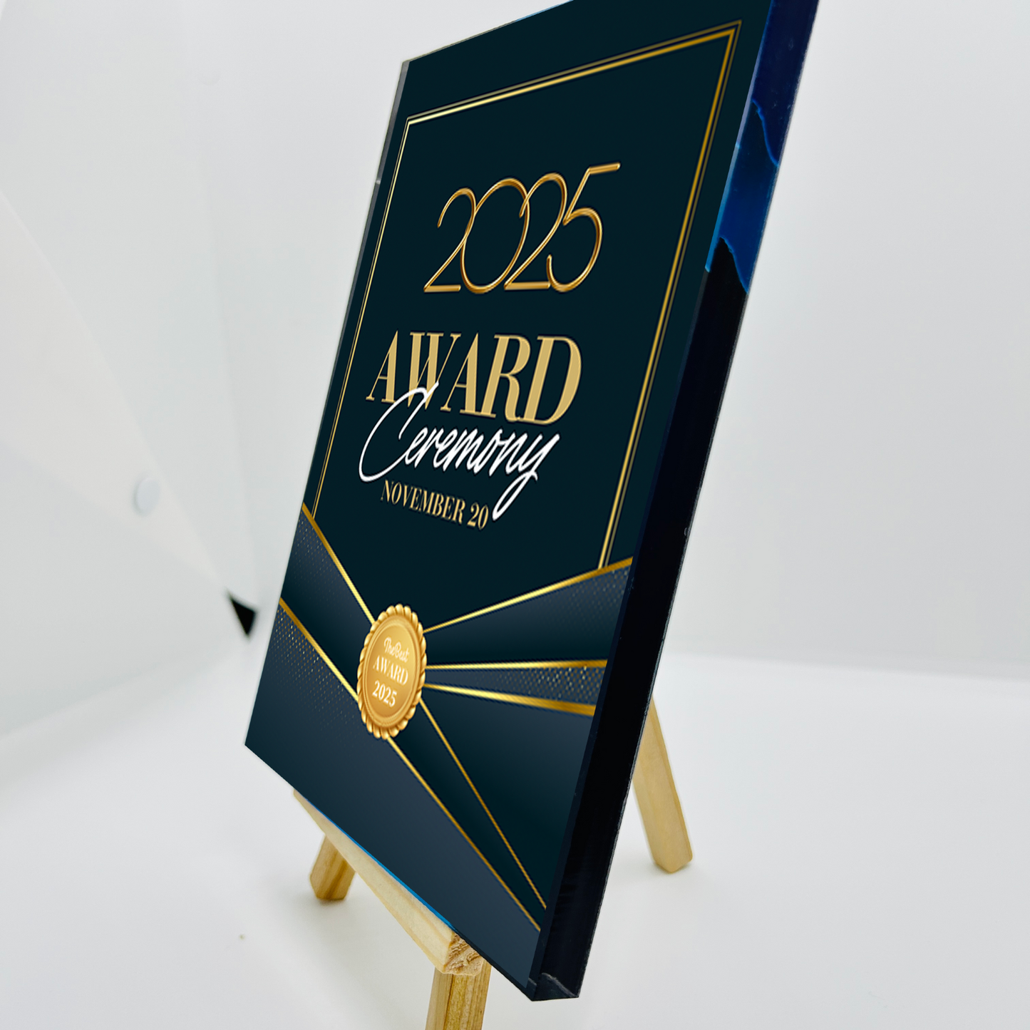 Acrylic Award Block, Certificate Block, Personalized Employee Appreciation