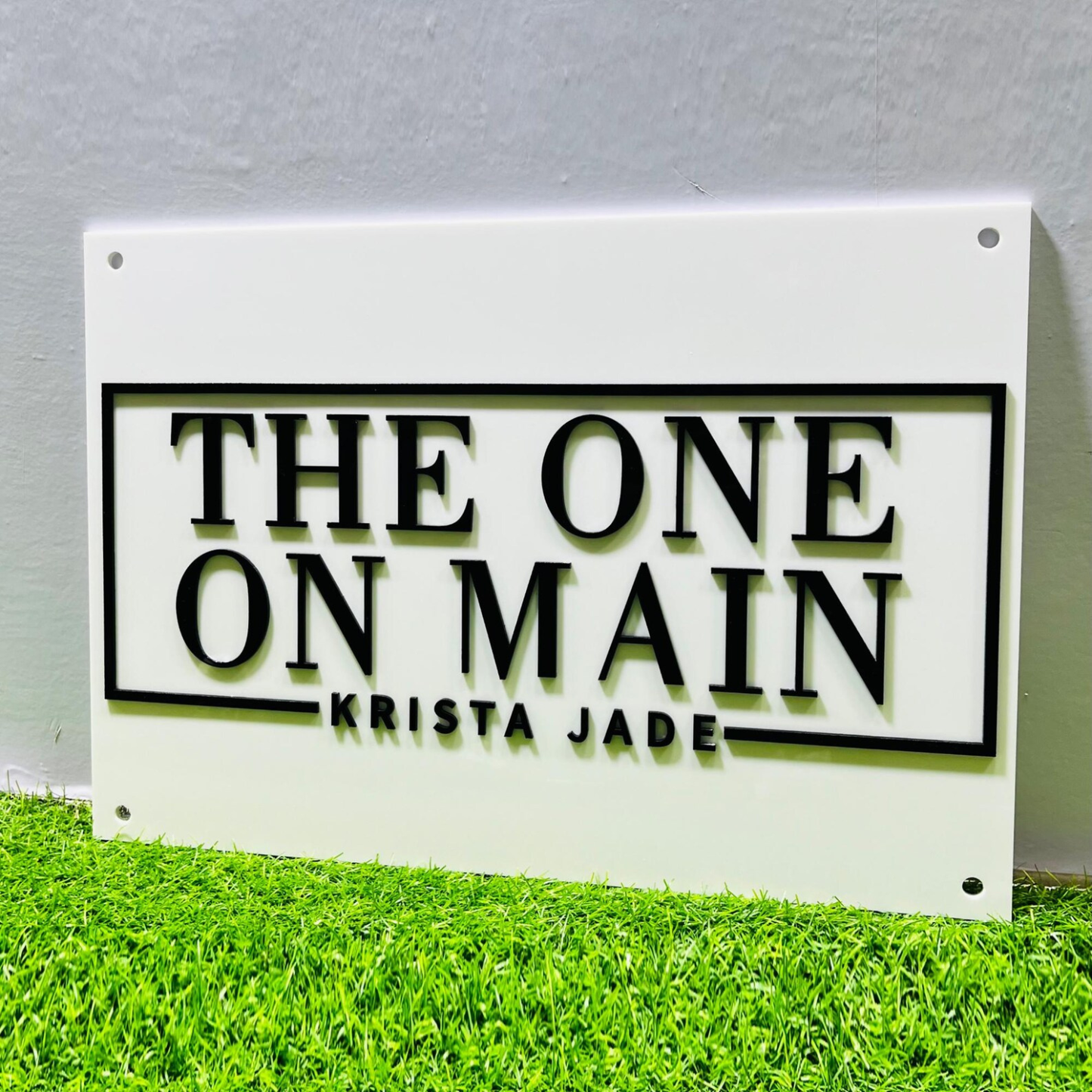 Raised Letter Name Plate for Office (Acrylic)