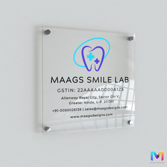 Doctors Logo Name Plate - Clear(Acrylic)