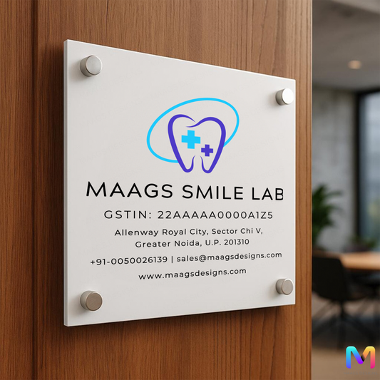 Doctors Logo Name Plate - White (Acrylic)