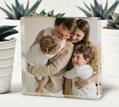 Personalized Acrylic Photo Block, Photo Stand | Gifts for Him & Her