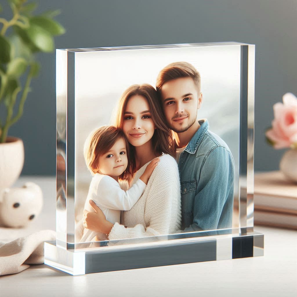 Personalized Acrylic Photo Block, Photo Stand | Gifts for Him & Her