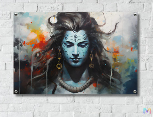 Serenity of Shiva - Spiritual Expression (Printed Canvas Wall Art) | Gallery Wall Decor