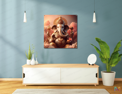 Ganesh Ji - Decorative Wall Art (Premium Acrylic Wall Poster) | Religious Wall Posters