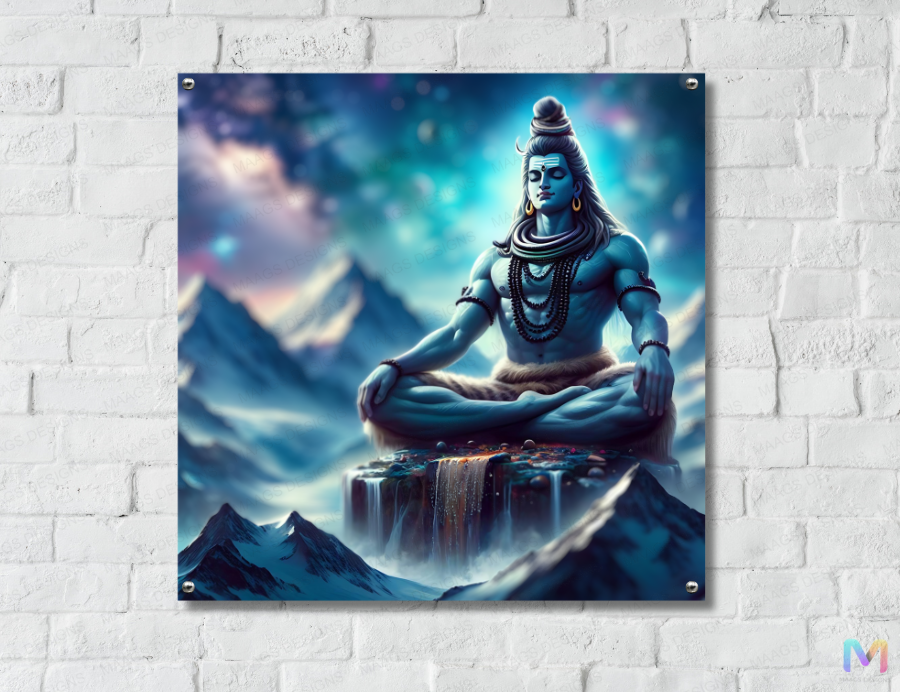 Lord Shiva - Meditation (Premium Acrylic Wall Poster)