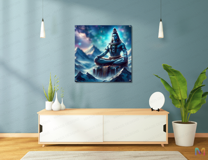 Lord Shiva - Meditation (Premium Acrylic Glass Wall Poster)