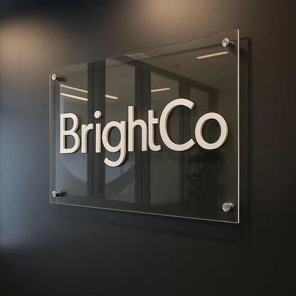 Raised Letter Name Plate for Office (Acrylic)