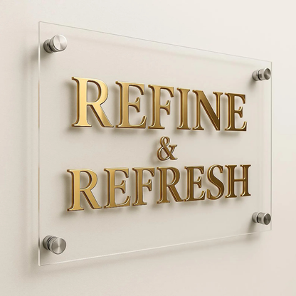 Raised Letter Name Plate for Office (Acrylic)