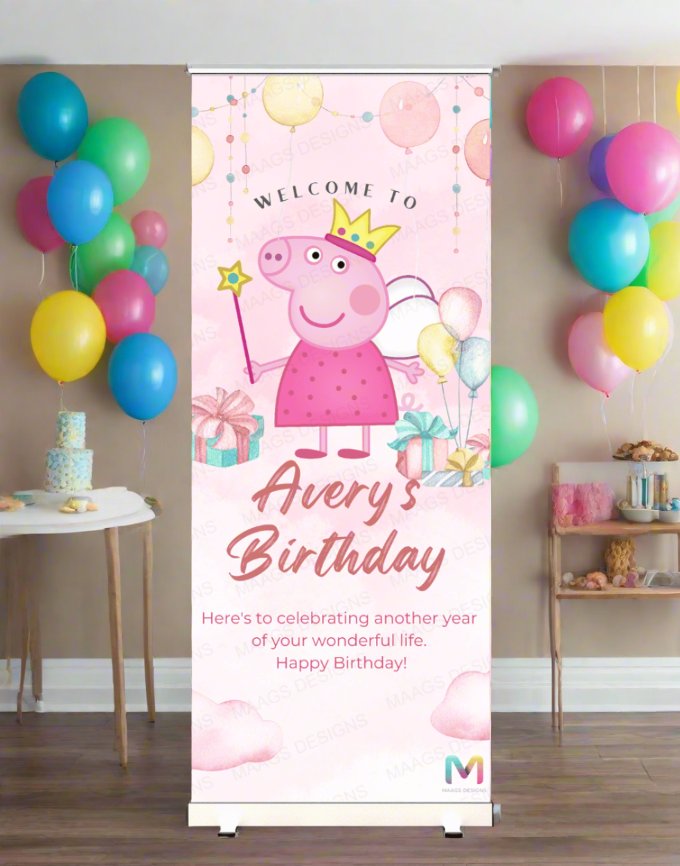 Birthday Banner Standee - #B19, Birthday Party Banner, Birthday Standee (With Stand) Banner with Stand