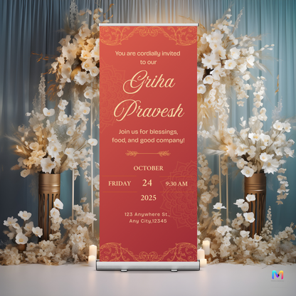 Housewarming Banner Standee - #HW02 (With Standee)