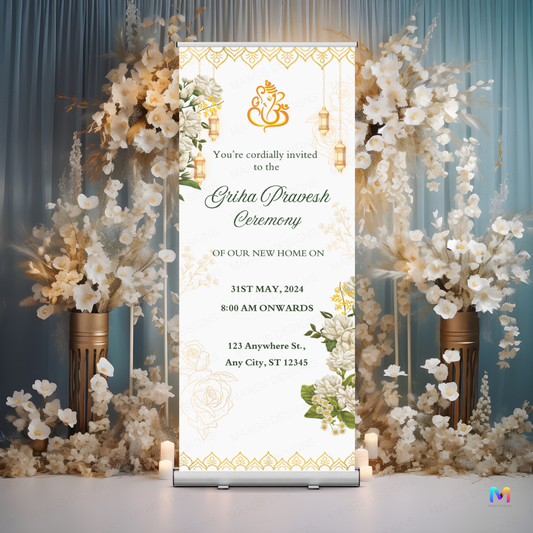 Housewarming Banner Standee - #HW01 (With Standee)