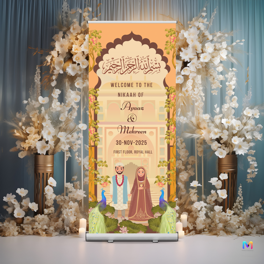 Wedding Banner Standee - #W40, Nikaah Banner Stand (with Stand)