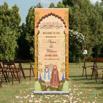Wedding Banner Standee - #W40, Nikaah Banner Stand (with Stand)