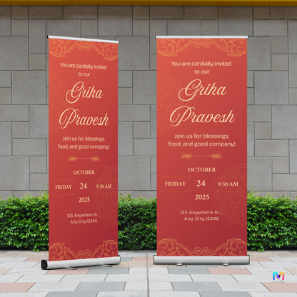 Housewarming Banner Standee - #HW02 (With Standee)
