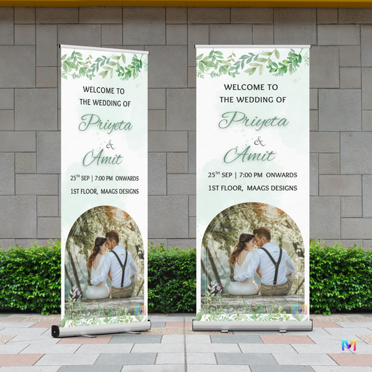 Wedding Banner Standee (with Stand) - Design #32 | Wedding Standee