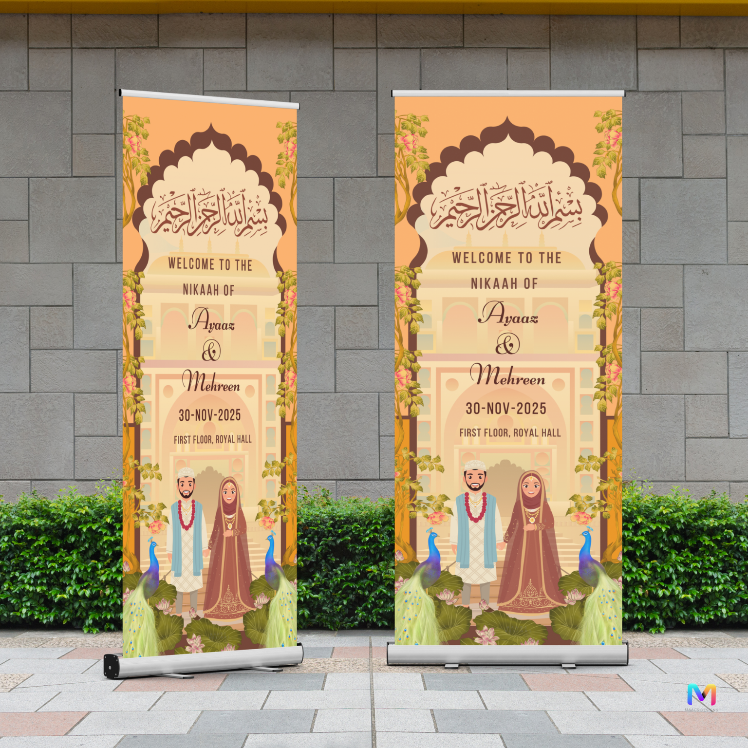 Wedding Banner Standee - #W40, Nikaah Banner Stand (with Stand)