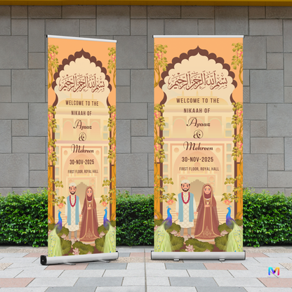 Wedding Banner Standee - #W40, Nikaah Banner Stand (with Stand)