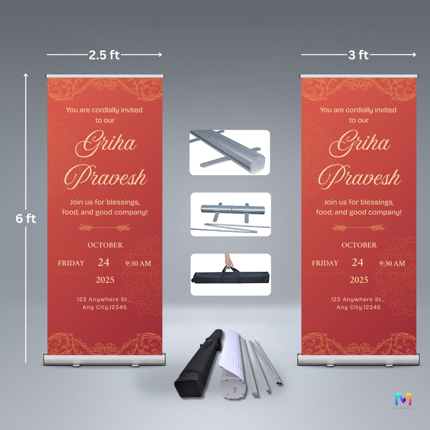 Housewarming Banner Standee - #HW02 (With Standee)