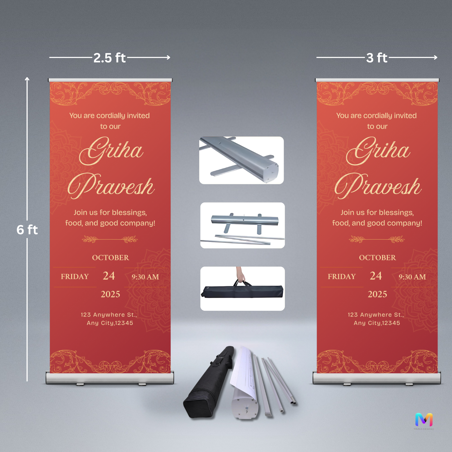 Housewarming Banner Standee - #HW02 (With Standee)