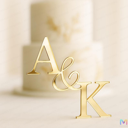 Custom Acrylic Cake Topper, Party Decor Acrylic: Glossy Gold