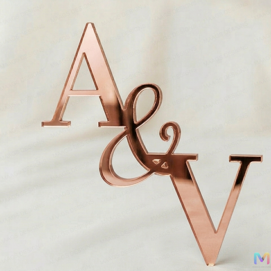 Custom Acrylic Cake Topper, Party Decor Acrylic: Rose Gold 3 mm