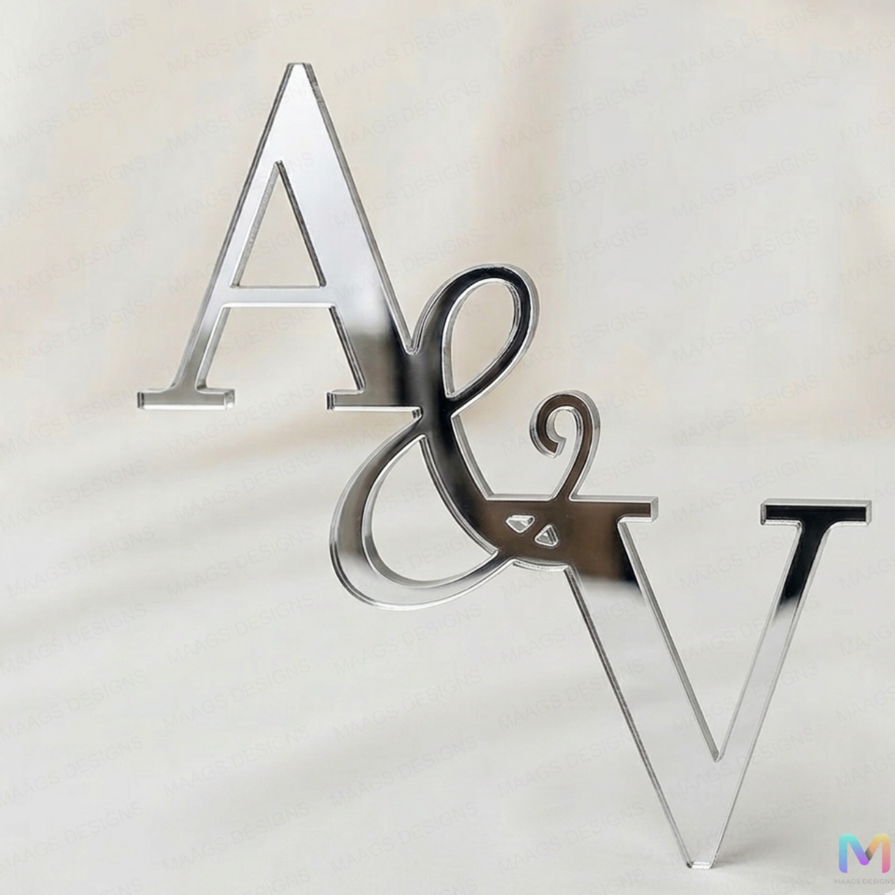 Custom Acrylic Cake Topper, Party Decor Acrylic: Glossy Silver