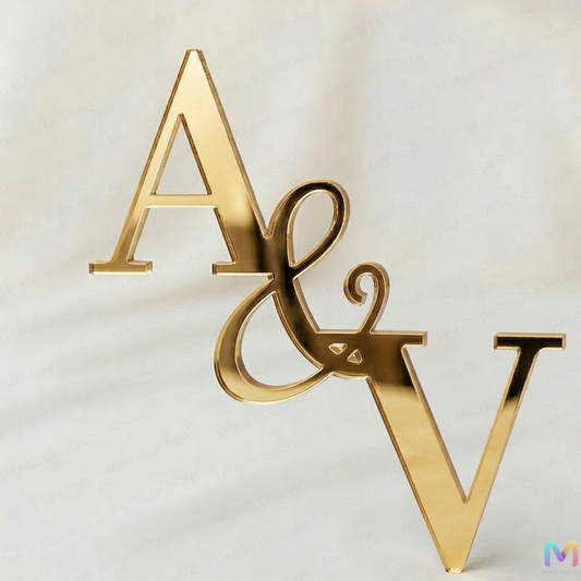 Custom Acrylic Cake Topper, Party Decor Acrylic: Glossy Gold 3 mm
