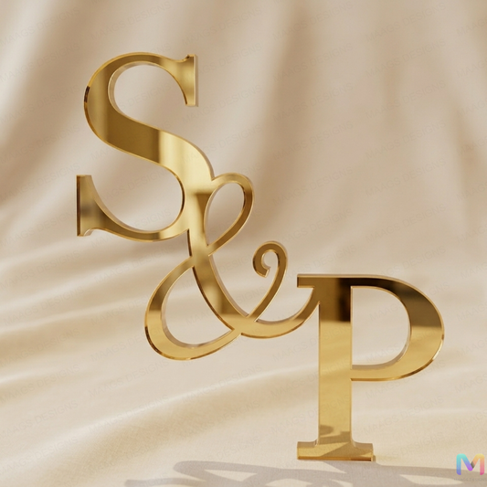 Custom Acrylic Cake Topper, Party Decor Acrylic: Glossy Gold 3 mm