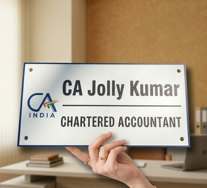 Executive Collection - CA Logo Name Plate | Chartered Accoutant Wall Mounted Name Plate