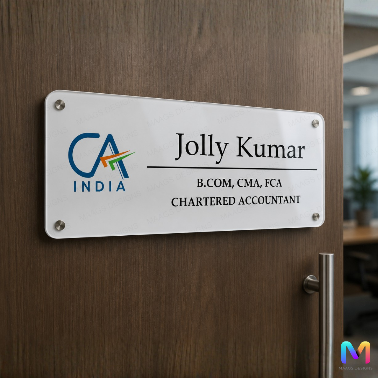 Executive Collection - CA Name Plate Acrylic 12 x 4 inches