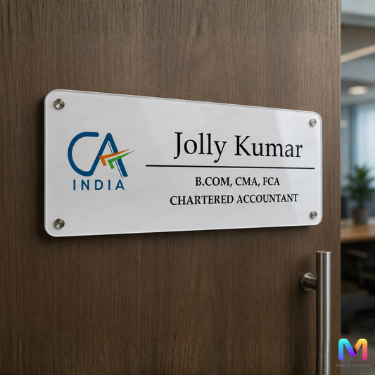 Executive Collection - CA Name Plate Acrylic 12 x 4 inches