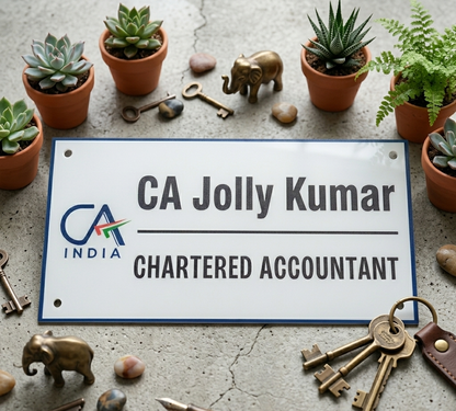 Executive Collection - CA Logo Name Plate | Chartered Accoutant Wall Mounted Name Plate Acrylic