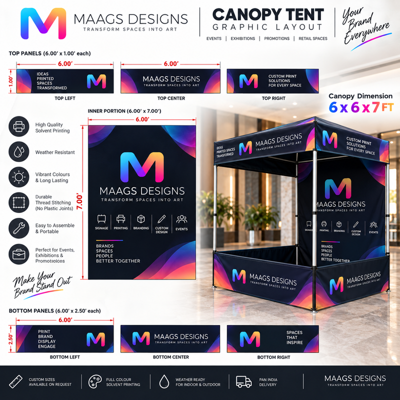Canopy 6x6x7 ft Size Specifications