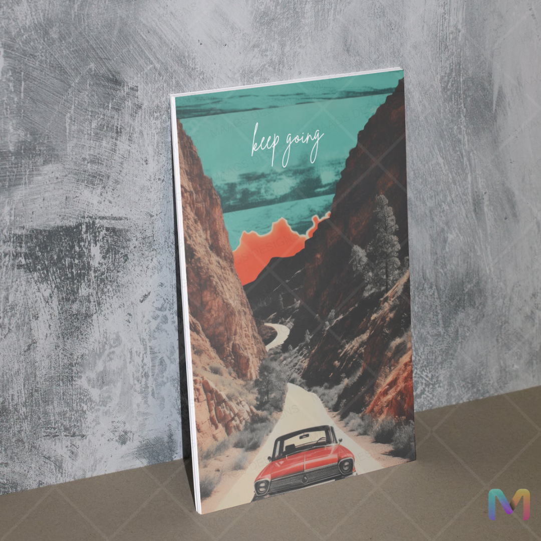 Keep Going - Motivational Quote (Printed Canvas Wall Art) | Gallery Wall Decor