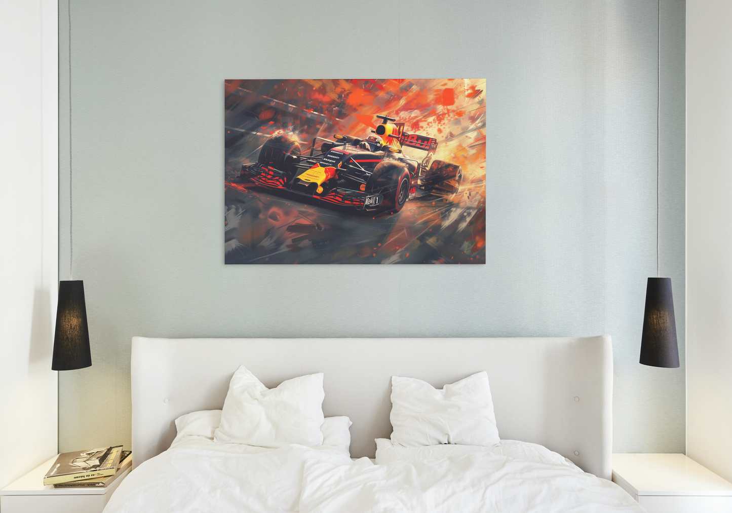 Formula 1 Racing - Racing Cars (Printed Canvas Wall Art) | Gallery Wall Decor