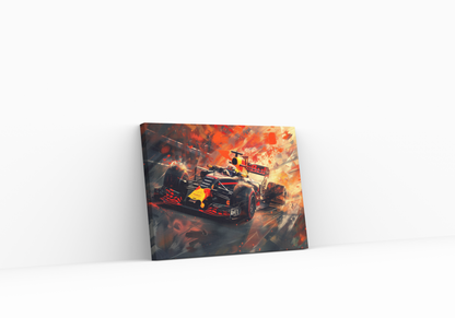 Formula 1 Racing - Racing Cars (Printed Canvas Wall Art) | Gallery Wall Decor